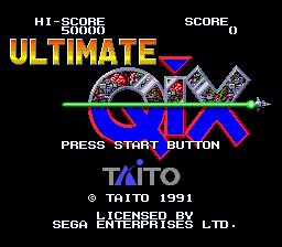 Ultimate Qix (USA) Title Screen